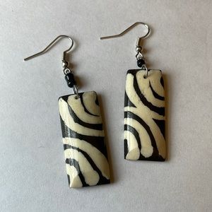 African Handmade Wood Earrings